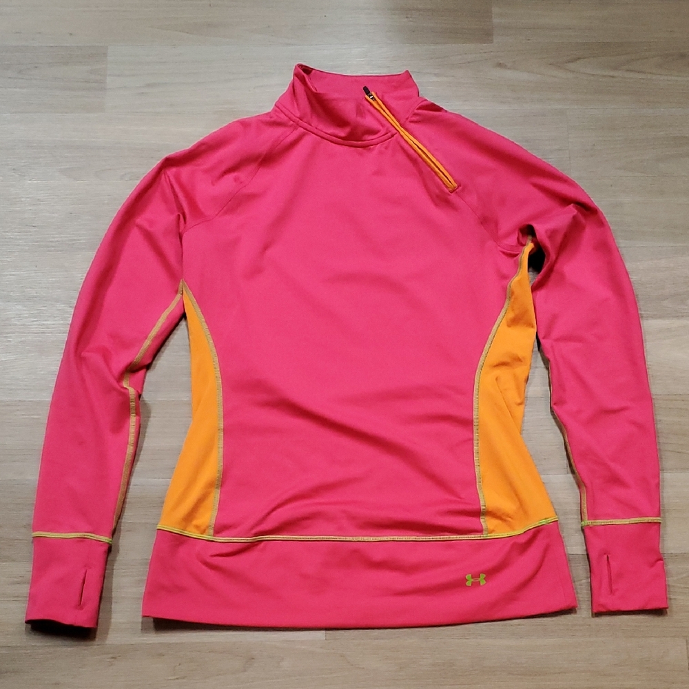 Under Armour Women's Vibrant Pink and Orange Sweatshirt